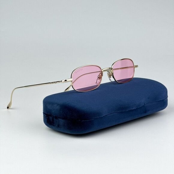 NEW Gucci GG1648S 005 Gold Pink Unisex Rectangle Sunglasses GG 1648S - Picture 1 of 14